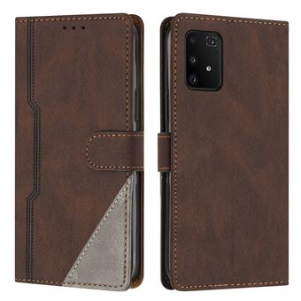 Capa FOXDOCK para Samsung Galaxy S10 Lite | Fecho Magnético | Pele TPU Macia | 3 Compartimentos para Cartões | Função de Suporte | Castanho - 1