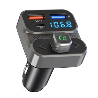 Transmissor FM CHRONUS | Bluetooth | 36W QC3.0 PD3.0 | viva-voz Siri | Preto - 1