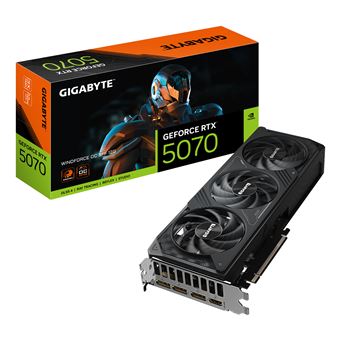 Placa de Vídeo GIGABYTE GeForce RTX 5070 WINDFORCE OC SFF 12G | Preto - 1