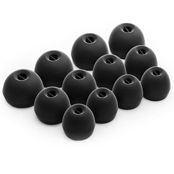 12 x Pontas Auriculares de Silicone Okuli para Fones de Ouvido Sennheiser CX 3.00 CX 5.00 CX 6.00 CX 7.00 | Preto - 1