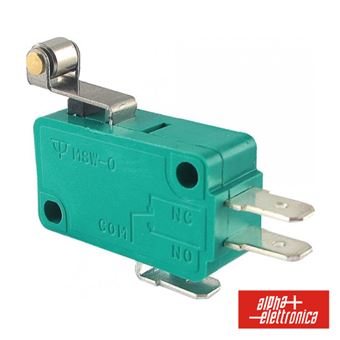 Comutador Micro Switch Alpha-Elettronica 16A Patilha Pequena com Rodizio - 1