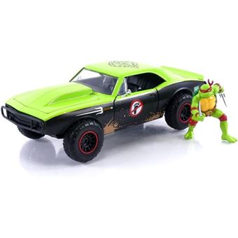 Réplica Jada Chevrolet Camaro Hollywood Rides 1967 e Figura Raphael Ninja Teenage Mutant Ninja Turtles | 20 cm - 1