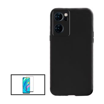 Kit Phonecare Película de Vidro Temperado 5D Full Cover + Capa Silicone Líquido para Oppo Find X5 Lite - Preto - 1