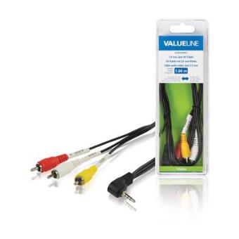 Cabo de Áudio Valueline 3x RCA, 1.5m | Preto - 1