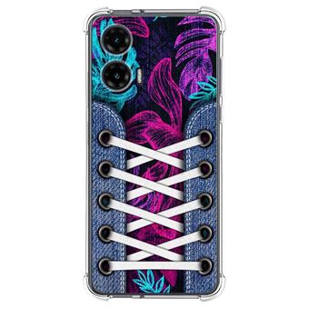 Capa TUMUNDOSMARTPHONE de silicone à prova de choque para Motorola Moto G35 5G Sneakers Design 07 Desenhos - 1