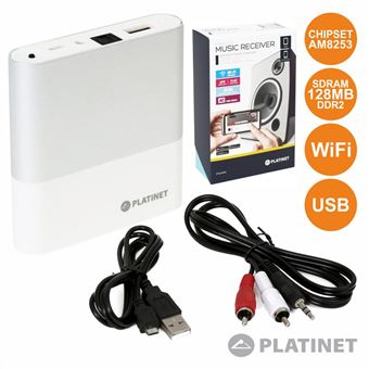 Receptor Áudio Div Wi-Fi com USB e Aux Dlna/Airplay Platinet
