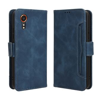 Capa FOXDOCK Protetora para Samsung Galaxy X Cover7 | Suporte e Flip de couro PU | À Prova de Choque | Azul - 1