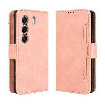 Capa FOXDOCK Protetora para Tecno Camon 40 Pro 4G/5G | Suporte e Flip de couro PU | À Prova de Choque | Rosa - 1