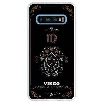 Capa Hapdey Para Samsung Galaxy S10 Design Zodíaco Virgem Capa de Silicone Flexível Em TPU - Transparente