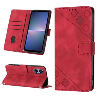 Capa ZURSANA para Sony Xperia 5 V 2023 | Flip | Couro PU | À Prova de Choque | Suporte Dobrável | Fecho Magnético | Vermelho - 1