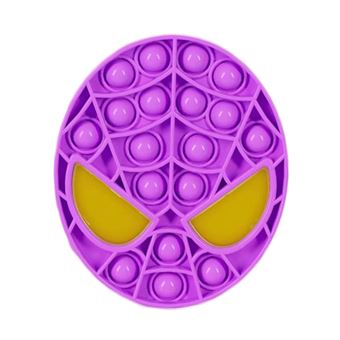Brinquedo Anti Stress Push Pop Bubble Sensory Fidget Toy Lionvolant GK83 | Silicone | Homem Aranha Roxo - 3 Peças - 1
