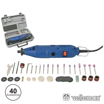 Berbequim De Precisão Velleman Eléctrico Com 40 Acessórios 220V - 1