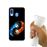 Capa Hapdey Para Samsung Galaxy A40 2019 Design Resumo Fogo e Água Bola de Futebol Capa de Silicone Flexível Em TPU - Transparente_3