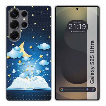 Capa TUMUNDOSMARTPHONE de silicone para Samsung Galaxy S25 Ultra 5G Desenhos de design de livro de histórias - 1