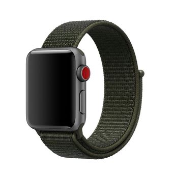 Pulseira de nylon de Substituição WISETONY para Apple Watch Series 4 40mm/Series 3/2/1 38mm Verde escuro - 1