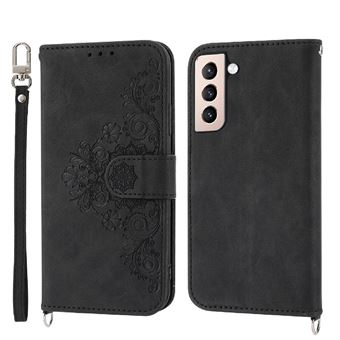 Capa ZURSANA para Samsung Galaxy S22 | Pele com Fecho de Encaixe para Colar + Cordão em Pele | Preto - 1