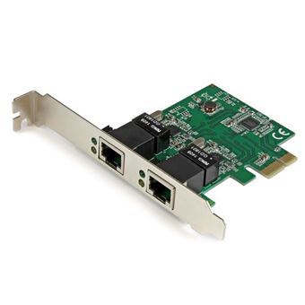 Cartão de Rede StarTech.com Placa adaptadora de rede de servidor PCI Express Gigabit de porta dupla - NIC PCIe - 1