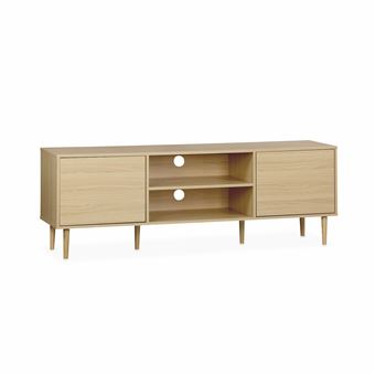 Móvel de TV sweeek com efeito madeira e 2 portas | 160cm | Natural - 1