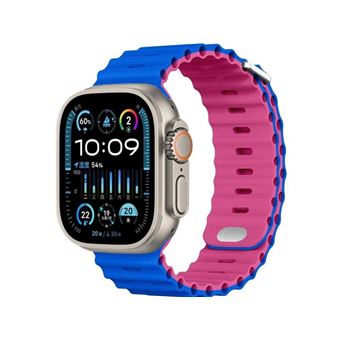 Bracelete Orysin Ocean Waves para Apple Watch Series 9 41mm | Azul e Rosa - 1