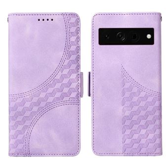 Capa FLOODKING para Google Pixel 7 Pro | Design Acolchoado | Couro PU Premium | Roxo - 1