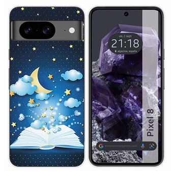 Capa de silicone TUMUNDOSMARTPHONE para design do Google Pixel 8 5G com desenhos de livros de histórias - 1