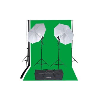 Kit de Iluminação Fotografia e Vídeo com Fundos Estúdio - 1