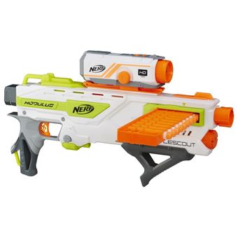 Espingarda de assalto de brincar Nerf Modulus Recon Battlescout | Verde, Laranja, Branco - 1