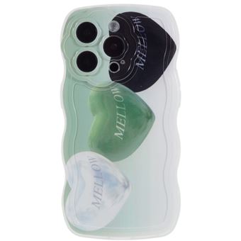 Capa e TPU borda ondulada, anti-riscos Magunivers para iPhone 14 Pro Max - 3 corações - 1