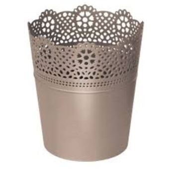 Vaso Prosperplast Lace - Moca, 18x21 cm - 1