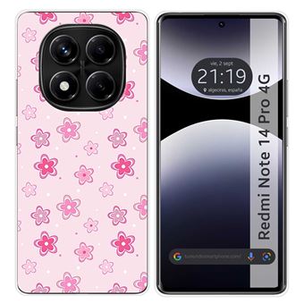 Capa TUMUNDOSMARTPHONE de silicone para Xiaomi Redmi Note 14 Pro 4G Desenhos de design de flores - 1