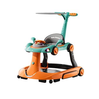 Andador Educativo Multifuncional  2 em 1 para Bebé Tavalax Push Car | Música e luzes | Sistema de Travagem | Laranja - 1