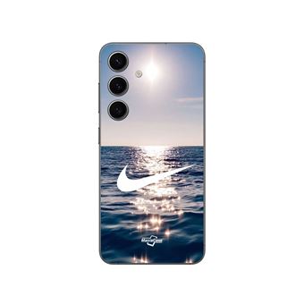 Capa Maniacase para Samsung Galaxy S25 | Nike Logo Branco Sol Do Mar - 1