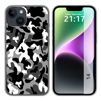 Capa Tumundosmartphone de silicone para do iPhone 14 (6.1) desenhos de camuflagem de neve com design - 1