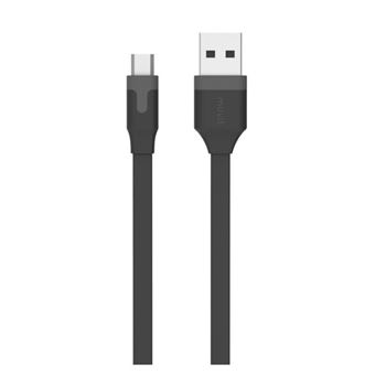 Muvit MUUSC0160 cabo USB 2 m USB A Micro-USB B Preto, Cinzento - 1
