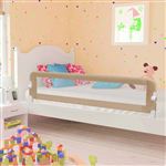 Barra de Segurança vidaXL Cama Infantil 180X42Cm Poliéster Cinza-Acastanhado
