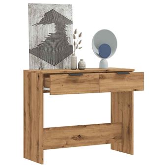 Mesa consola vidaXL | 90x36x75 cm | derivados madeira carvalho artisiano - 1