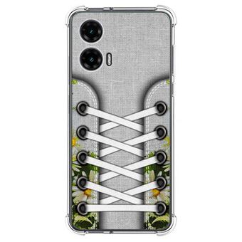 Capa TUMUNDOSMARTPHONE de silicone à prova de choque para Motorola Moto G35 5G Sneakers Design 08 Desenhos - 1