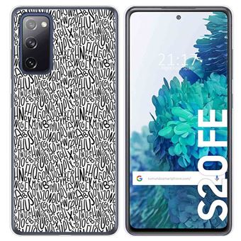 Capa Tumundosmartphone de Gel TPU para Samsung Galaxy S20 FE com desenhos de letras de design - 1