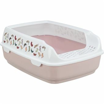 Caixa de Wc para Cães/gatos TRIXIE 40399 | Rosa, Branco - 1