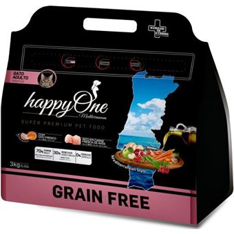 Ração Seca para Gato Happy One Mediterraneum | Gato Adulto | 3 Kg - 1