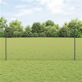 Cerca com Postes vidaXL | 1.2 x 25 m | Aço | Cinzento - 1