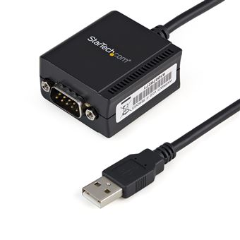 Adaptador para Cabos StarTech.com Cabo Adaptador de Série RS232 com Retenção COM para 1 Porta FTDI USB | Preto - 1