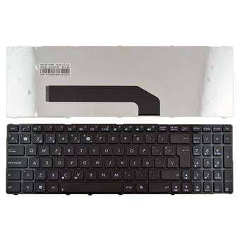 Teclado para Computador Portátil Asus K50 Com Estrutura Preto Brillo - 1