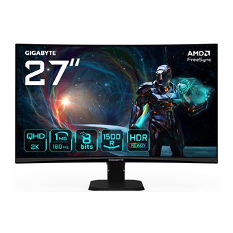 Monitor Gaming GIGABYTE GS27QCA | LED | QHD | 1 ms | 180 Hz | 27" | F - 1
