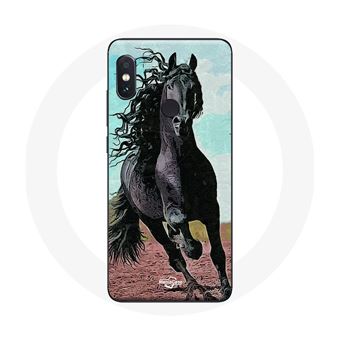 Capa Maniacase para Xiaomiredmi Note 5 Ai Dual Camera O Preto Cavalo Da Raça Frison - 1