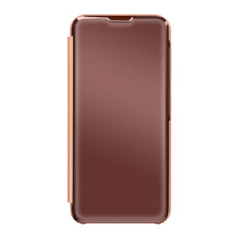 Capa Avizar para Clear View Samsung Galaxy A14 5G Aba espelhada suporte Vídeo Rosé Gold - 1