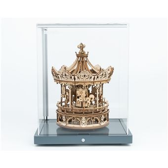 Quebra-cabeça 3D Robotime | Romântico Carrossel Caixa De Música Mecânica AMK62 - 1