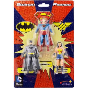 Figuras NJ Croce DC Comics Batman, Superman, Wonder Woman Mini 3-Pack