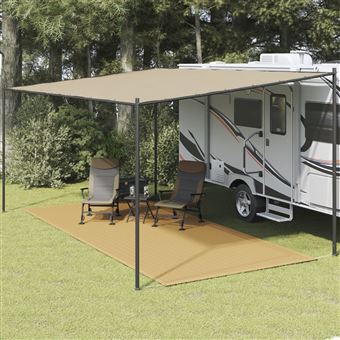 Tapete de campismo para tenda vidaXL | 250x500 cm | PEAD areia - 1