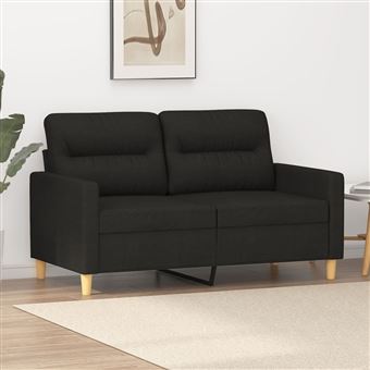 Sofá de 2 Lugares vidaXL | tecido | 120 cm | preto - 1